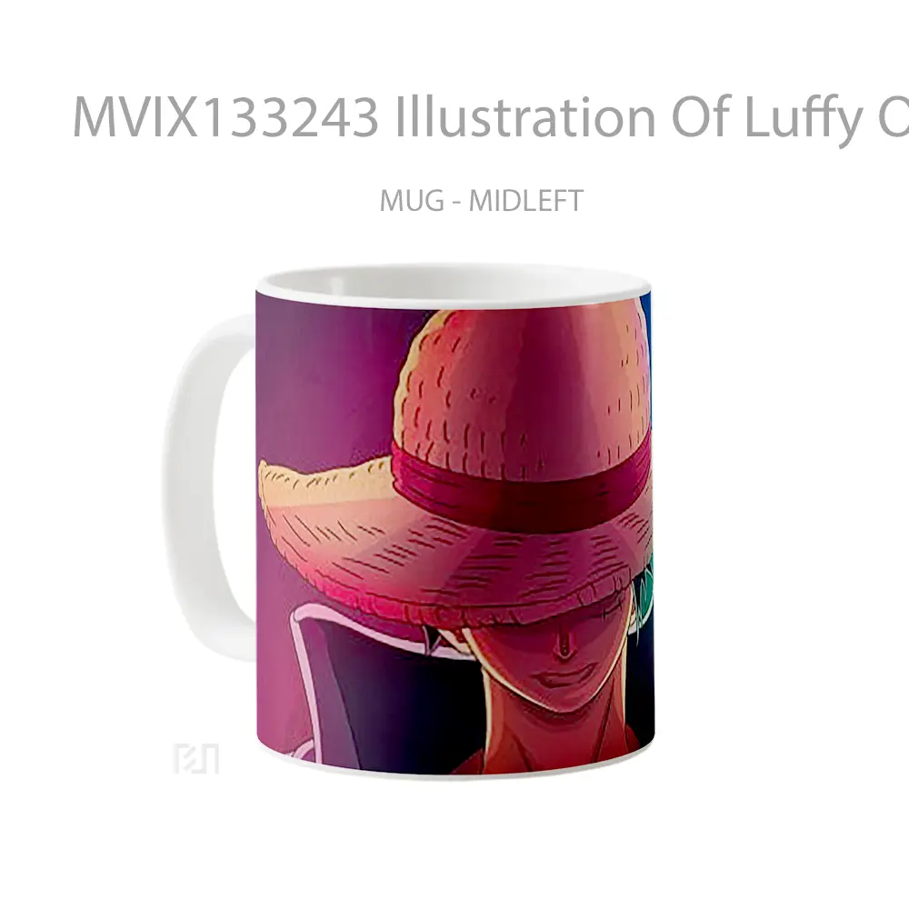 Mug Illustration Of Luffy One Piece Cangkir Anime - All-side / Desain