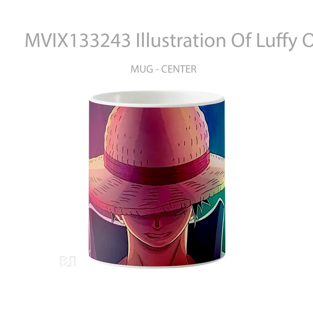 Mug Illustration Of Luffy One Piece Cangkir Anime
