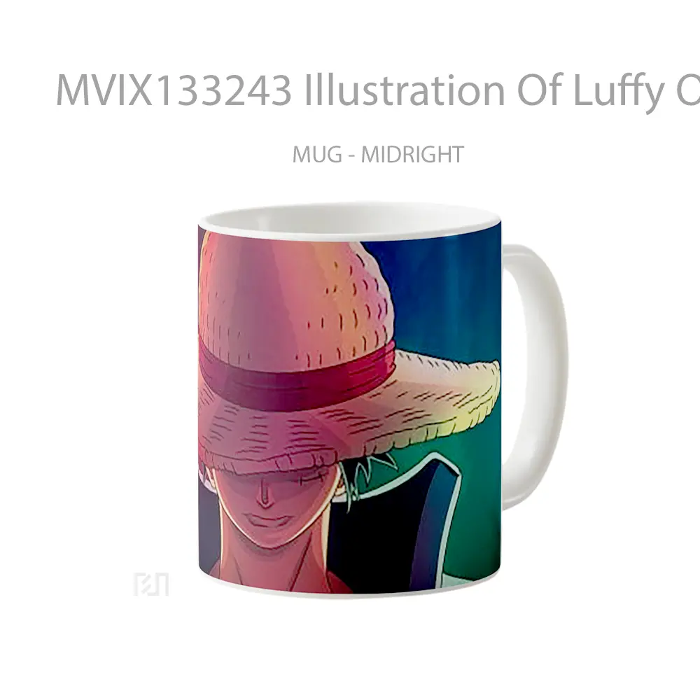 Mug Illustration Of Luffy One Piece Cangkir Anime - All-side / Desain