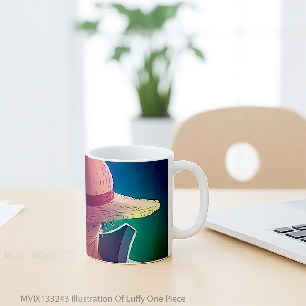 Mug Illustration Of Luffy One Piece Cangkir Anime - All-side / Desain