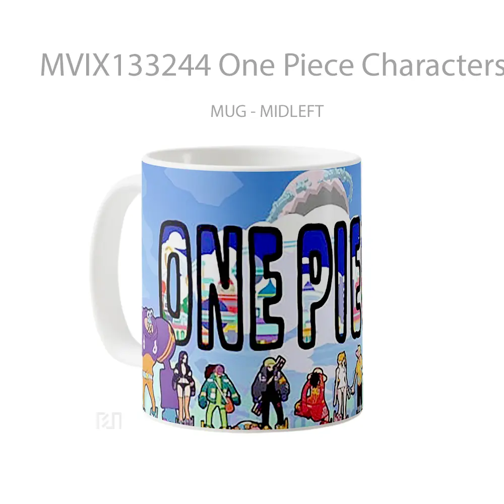 Mug One Piece Characters V3 Cangkir Anime - All-side / Desain