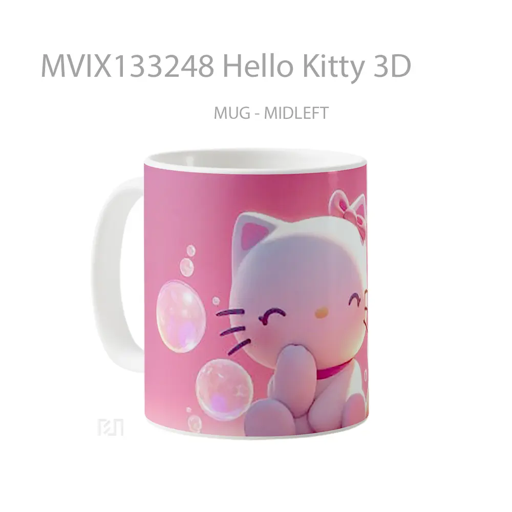 Mug Hello Kitty 3D Gelas Keramik Unik - All-side / Desain