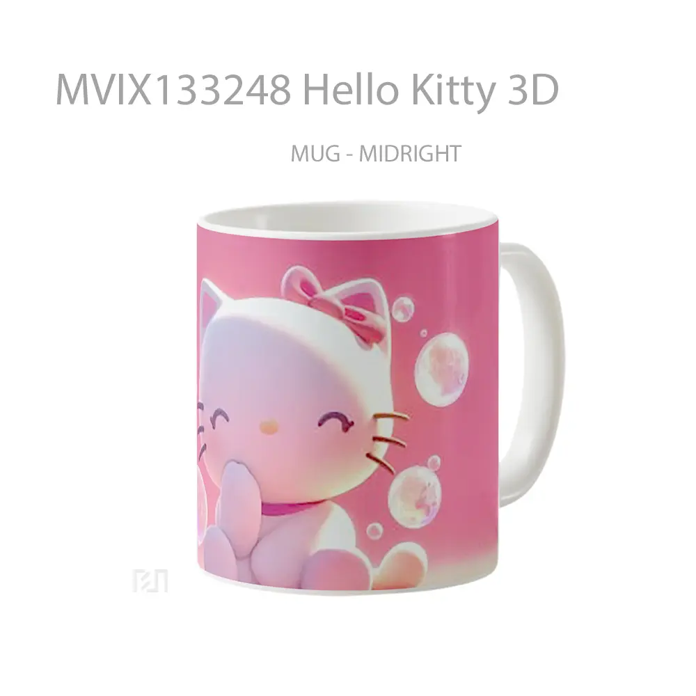 Mug Hello Kitty 3D Gelas Keramik Unik - All-side / Desain