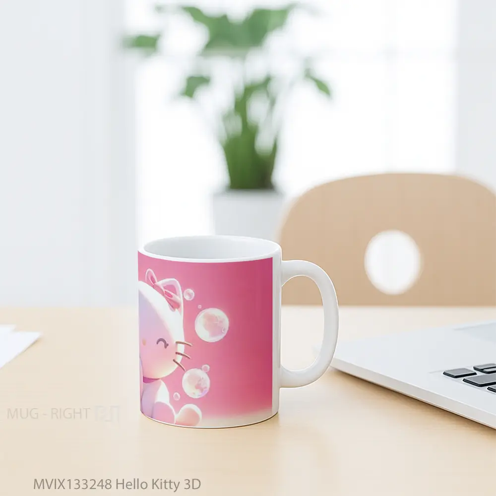 Mug Hello Kitty 3D Gelas Keramik Unik - All-side / Desain