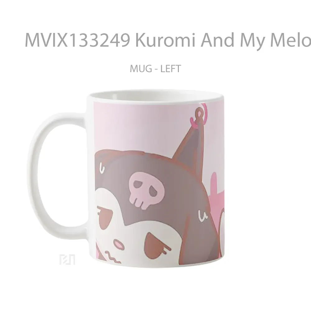 Mug Kuromi And My Melody V1 Gelas Keramik Unik - All-side / Desain