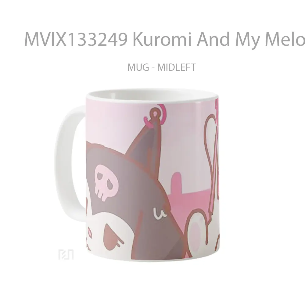 Mug Kuromi And My Melody V1 Gelas Keramik Unik - All-side / Desain