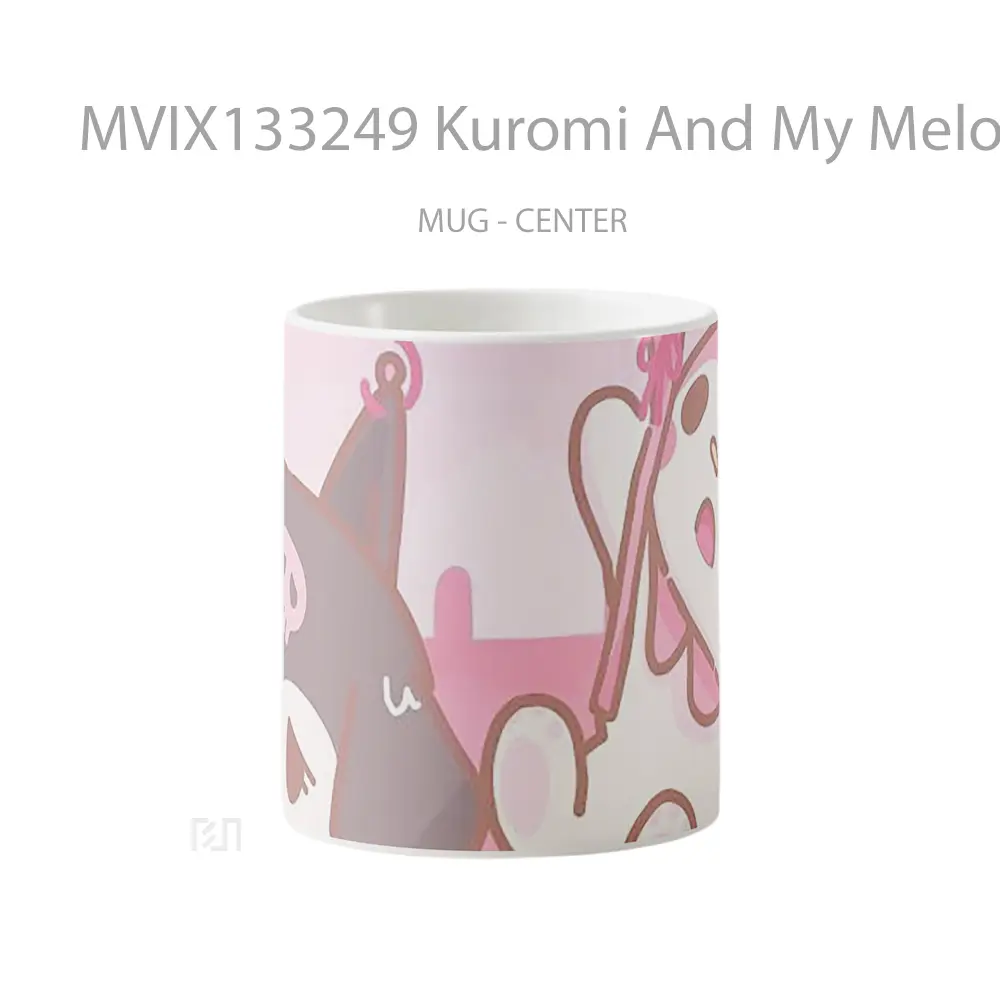 Mug Kuromi And My Melody V1 Gelas Keramik Unik
