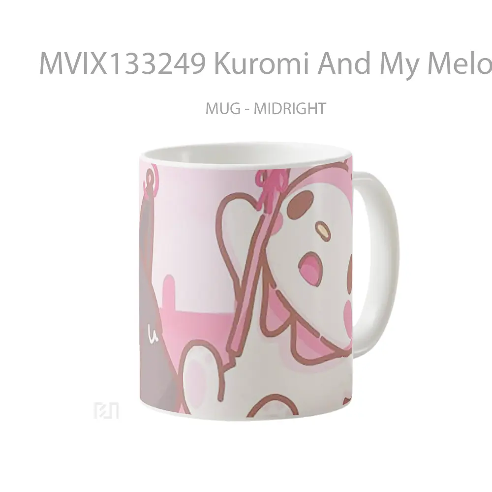 Mug Kuromi And My Melody V1 Gelas Keramik Unik - All-side / Desain