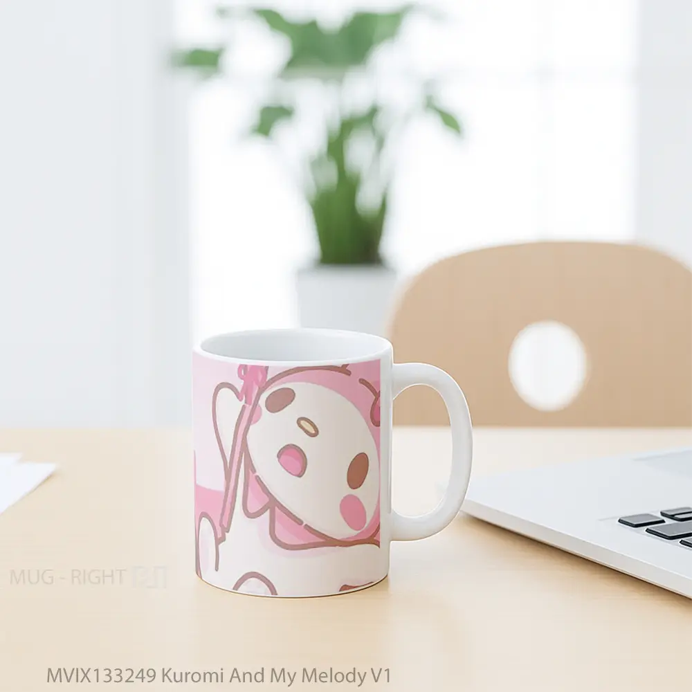 Mug Kuromi And My Melody V1 Gelas Keramik Unik - All-side / Desain