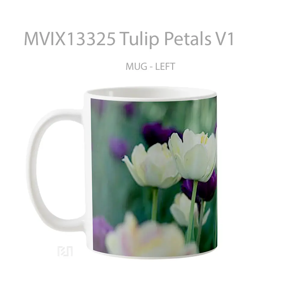 Mug Tulip Petals V1 Gelas Keramik Unik - All-side / Desain