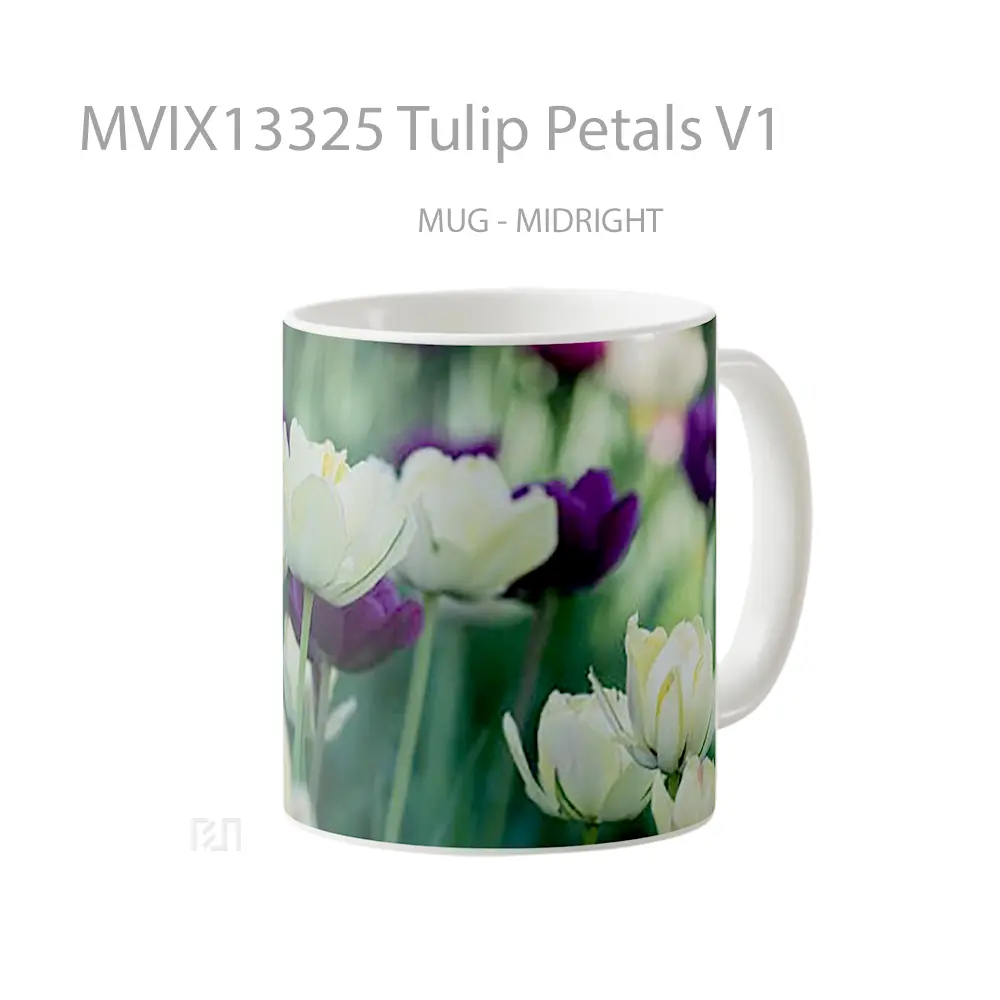 Mug Tulip Petals V1 Gelas Keramik Unik - All-side / Desain