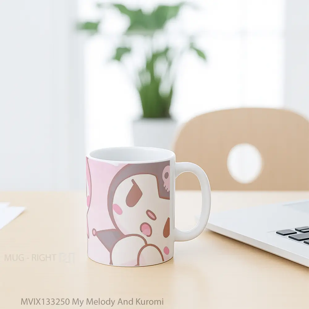 Mug My Melody And Kuromi Gelas Keramik Unik - All-side / Desain