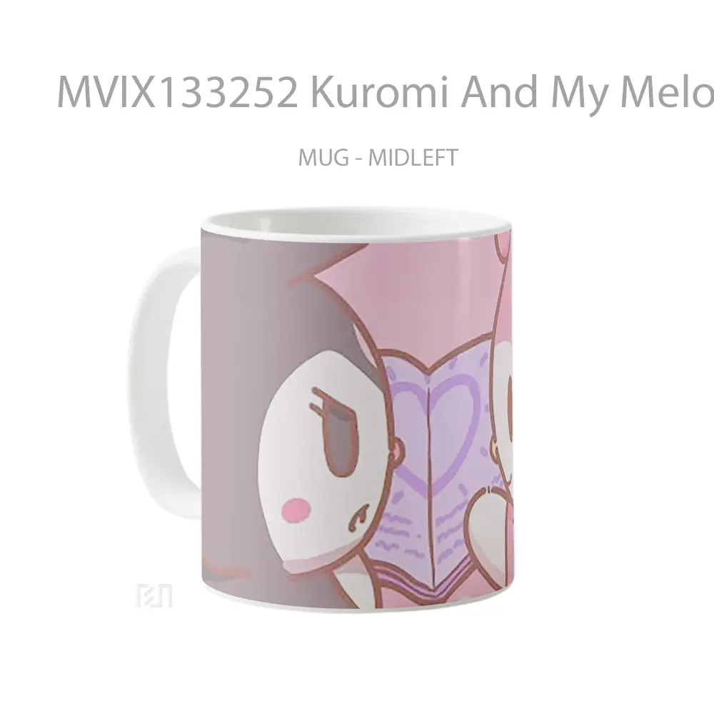 Mug Kuromi And My Melody V2 Gelas Keramik Unik - All-side / Desain
