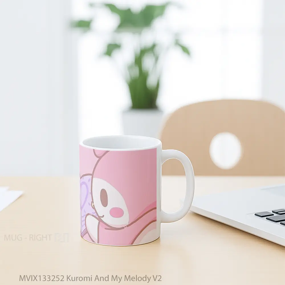Mug Kuromi And My Melody V2 Gelas Keramik Unik - All-side / Desain
