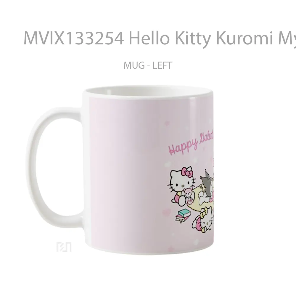 Mug Hello Kitty Kuromi My Melody And Other Characters Gelas Keramik Unik - All-side / Desain