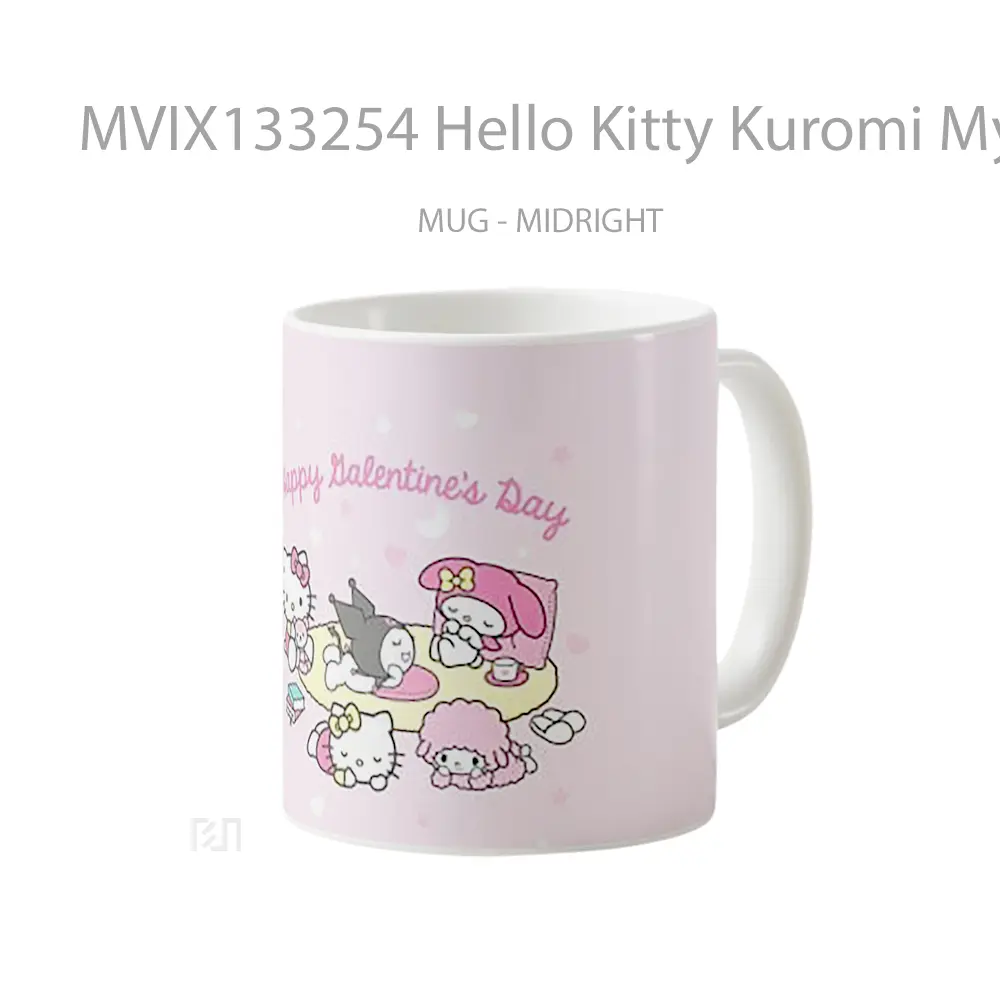 Mug Hello Kitty Kuromi My Melody And Other Characters Gelas Keramik Unik - All-side / Desain