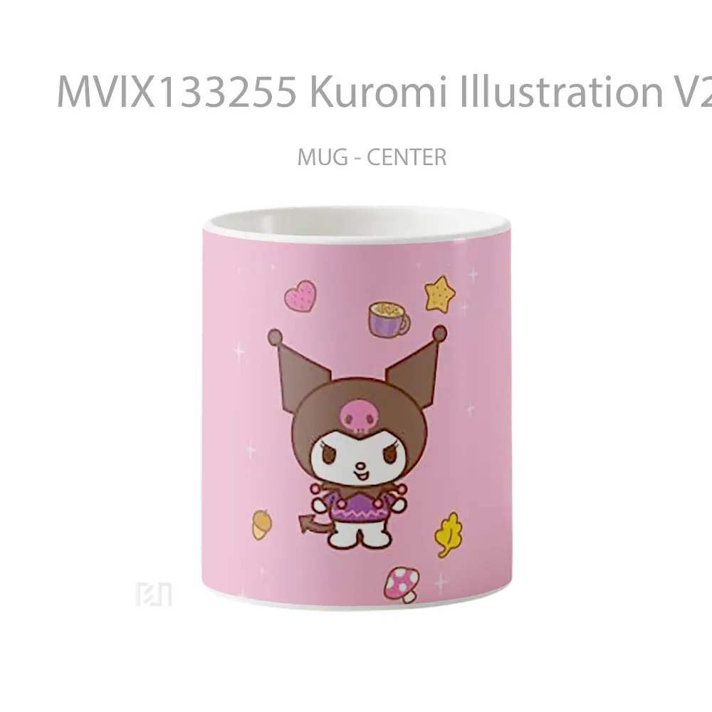 Mug Kuromi Illustration V2 Gelas Seni Modern