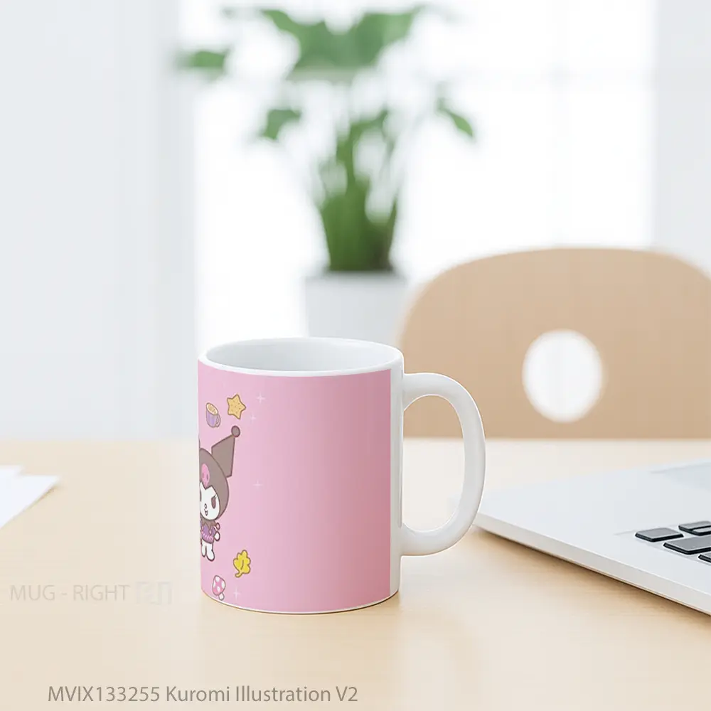 Mug Kuromi Illustration V2 Gelas Seni Modern - All-side / Desain