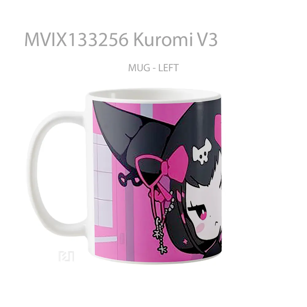 Mug Kuromi V3 Gelas Keramik Unik - All-side / Desain