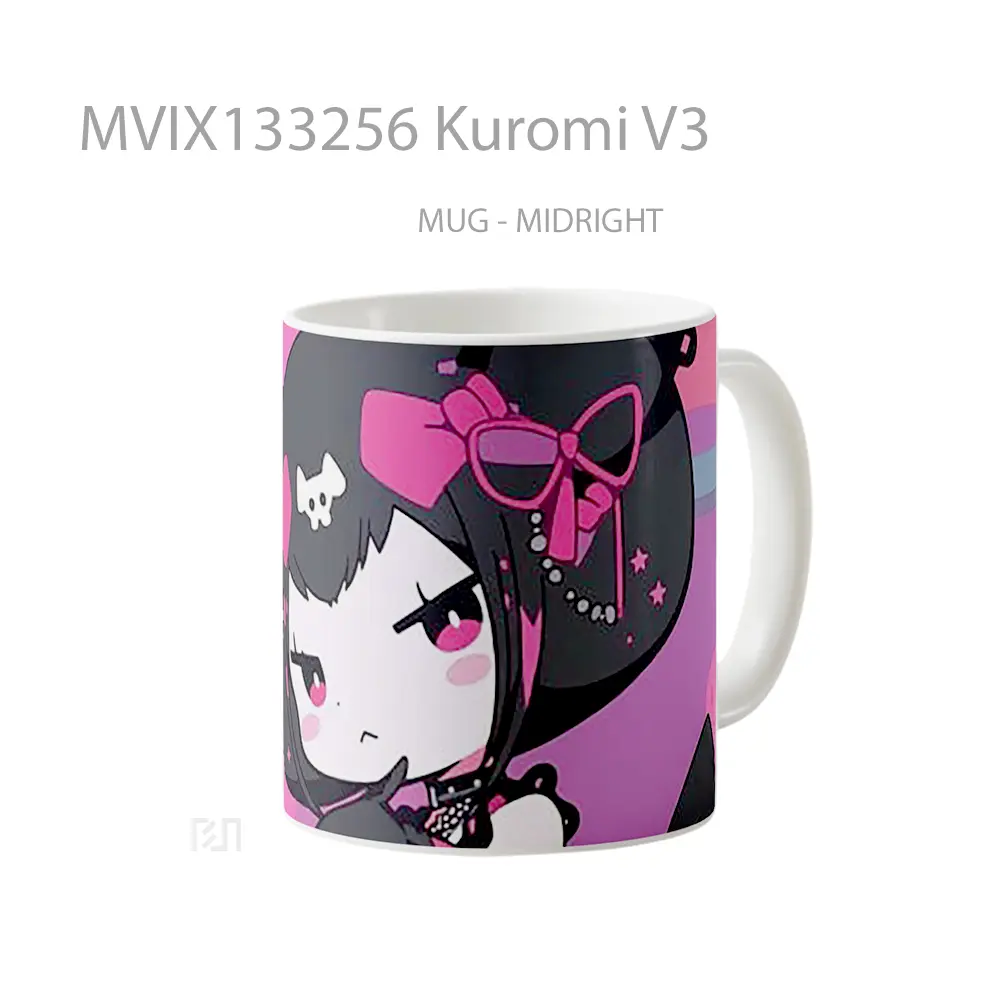 Mug Kuromi V3 Gelas Keramik Unik - All-side / Desain