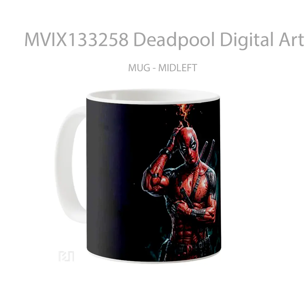Mug Deadpool Digital Art V2 Gelas Superhero - All-side / Desain