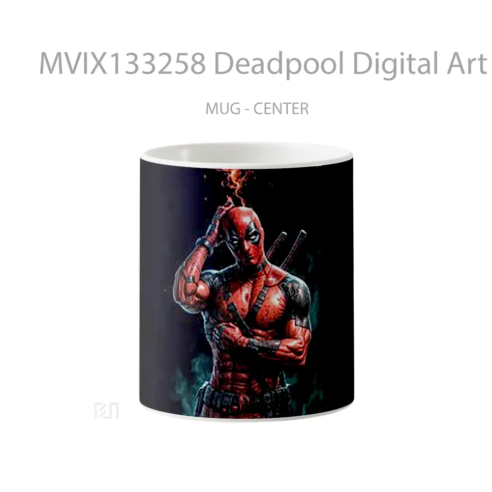 Mug Keramik Premium SNI - Mug Deadpool Digital Art V2 Gelas Superhero