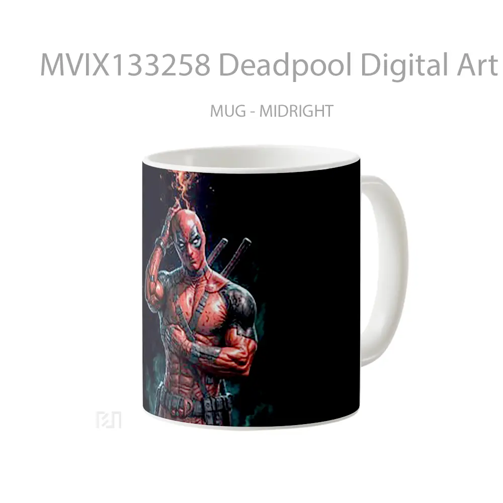 Mug Deadpool Digital Art V2 Gelas Superhero - All-side / Desain