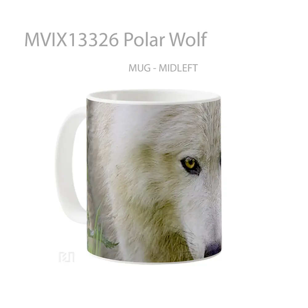 Mug Polar Wolf Gelas Hewan Lucu - All-side / Desain