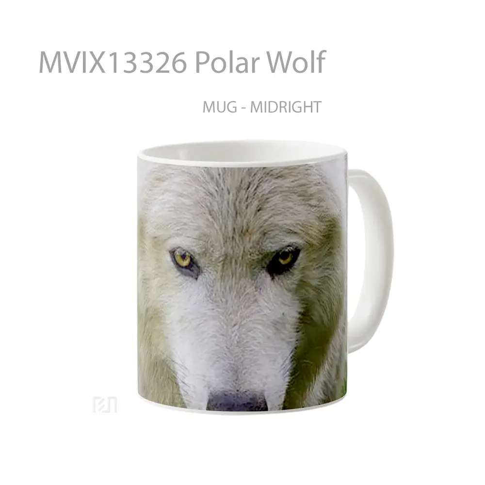 Mug Polar Wolf Gelas Hewan Lucu - All-side / Desain