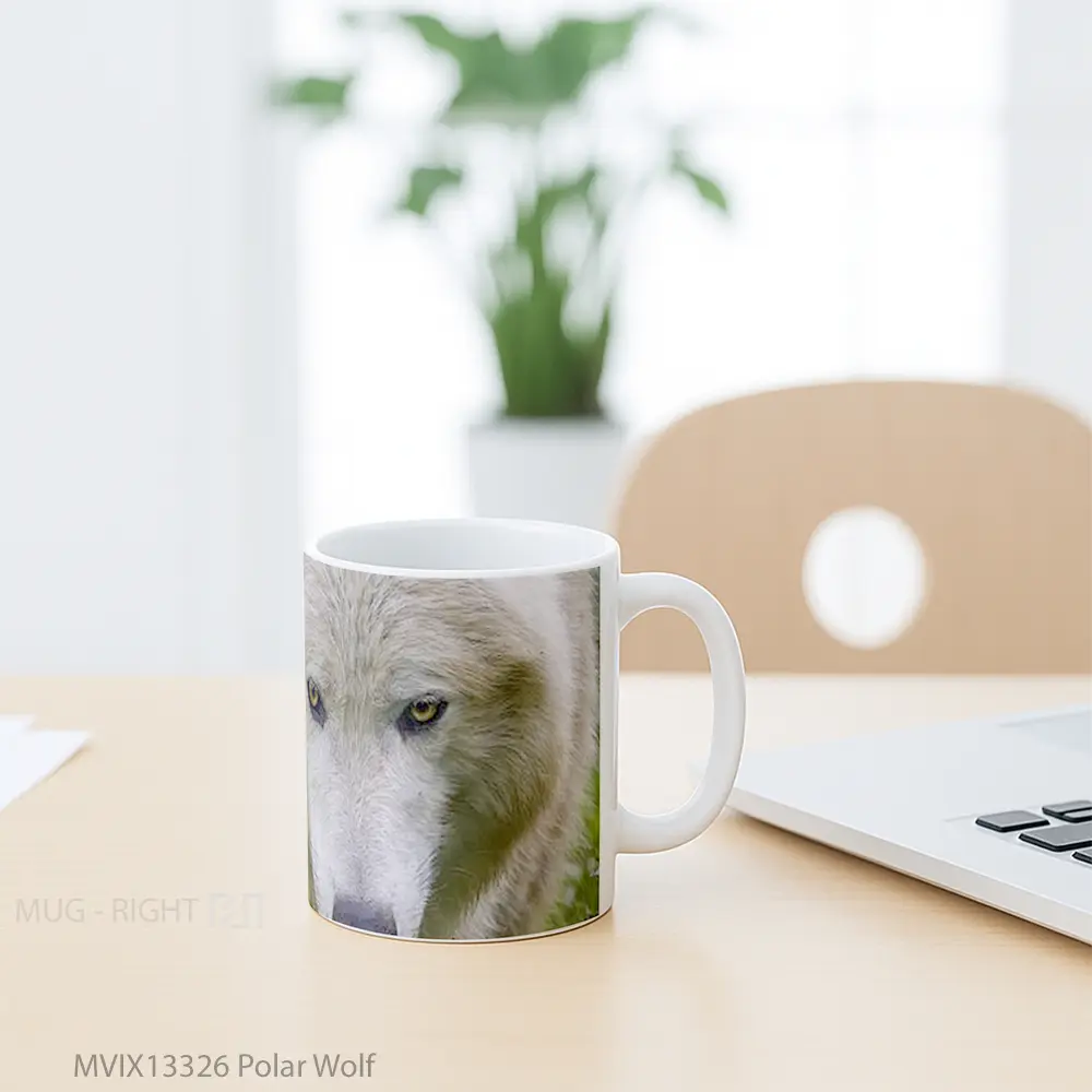 Mug Polar Wolf Gelas Hewan Lucu - All-side / Desain