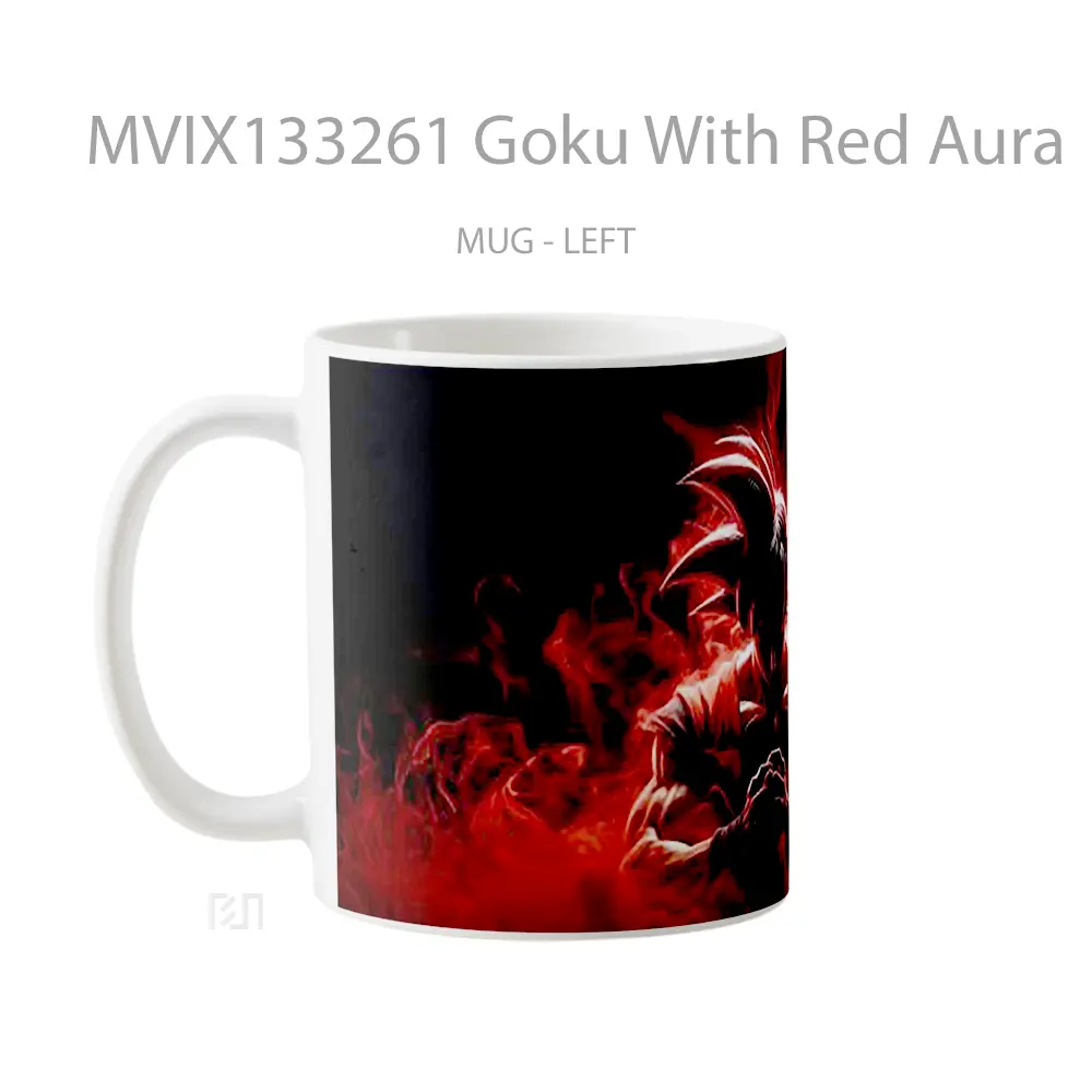 Mug Goku With Red Aura Cangkir Anime - All-side / Desain