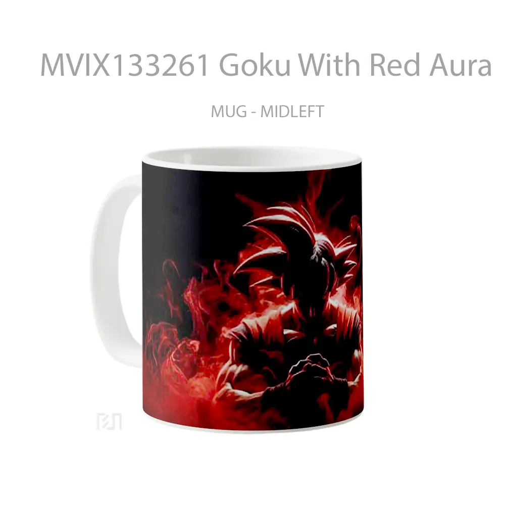Mug Goku With Red Aura Cangkir Anime - All-side / Desain