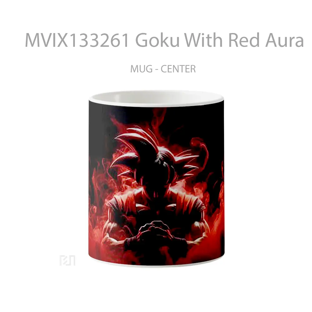 Mug Goku With Red Aura Cangkir Anime