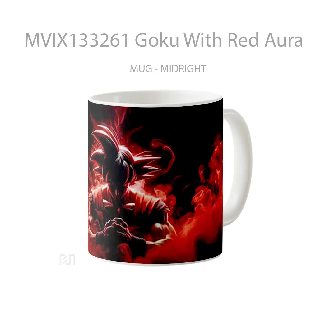 Mug Goku With Red Aura Cangkir Anime - All-side / Desain