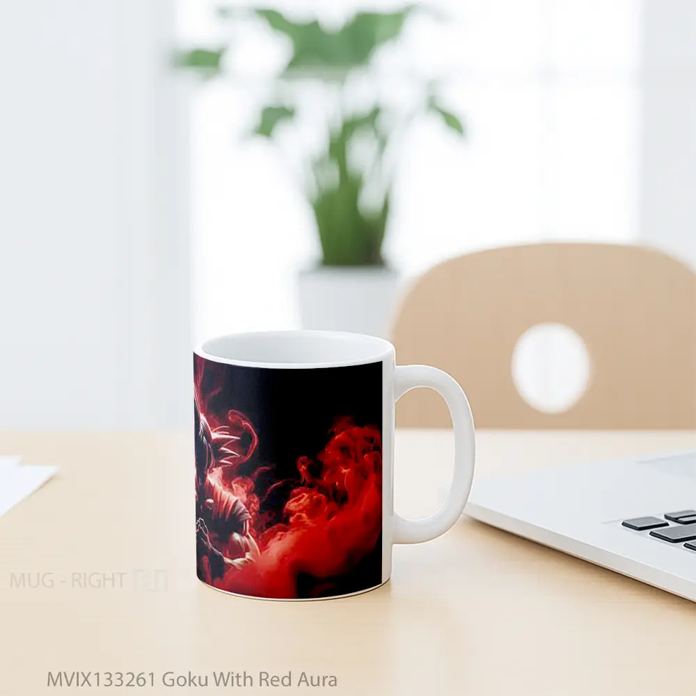 Mug Goku With Red Aura Cangkir Anime - All-side / Desain
