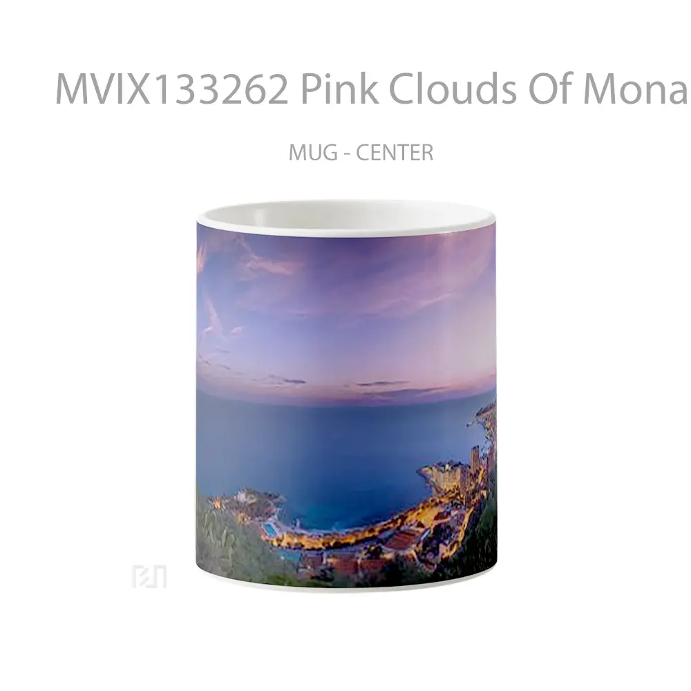 Mug Pink Clouds Of Monaco Gelas Pemandangan Alam