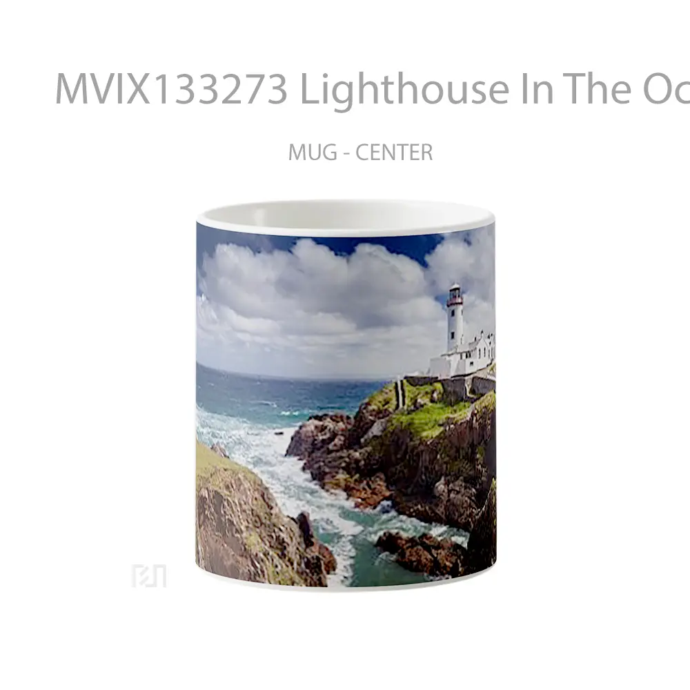 Mug Lighthouse In The Ocean Gelas Pemandangan Alam