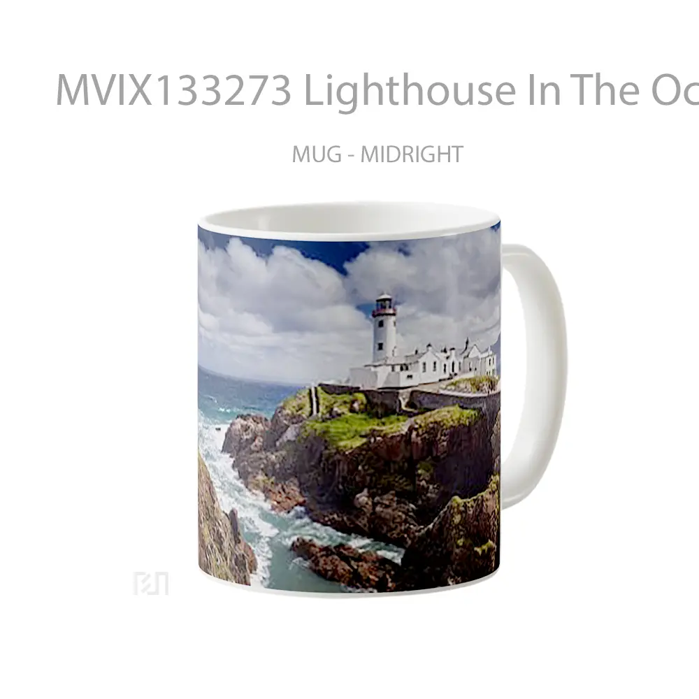 Mug Lighthouse In The Ocean Gelas Pemandangan Alam - All-side / Desain