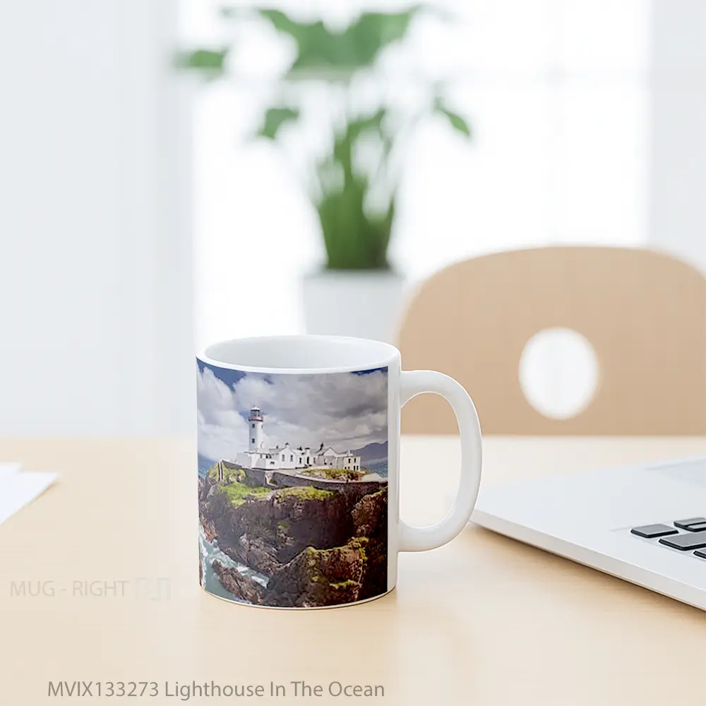 Mug Lighthouse In The Ocean Gelas Pemandangan Alam - All-side / Desain