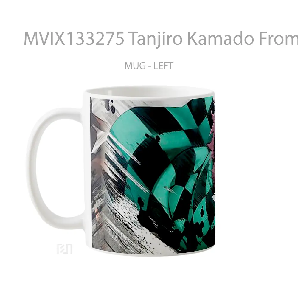 Mug Tanjiro Kamado From Demon Slayer V6 Cangkir Anime - All-side / Desain