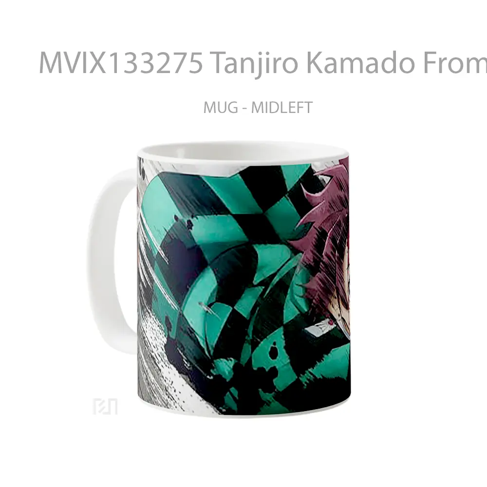 Mug Tanjiro Kamado From Demon Slayer V6 Cangkir Anime - All-side / Desain
