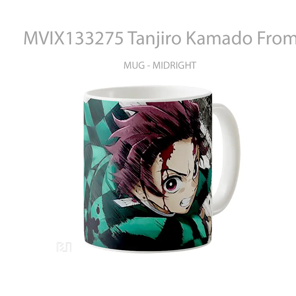 Mug Tanjiro Kamado From Demon Slayer V6 Cangkir Anime - All-side / Desain