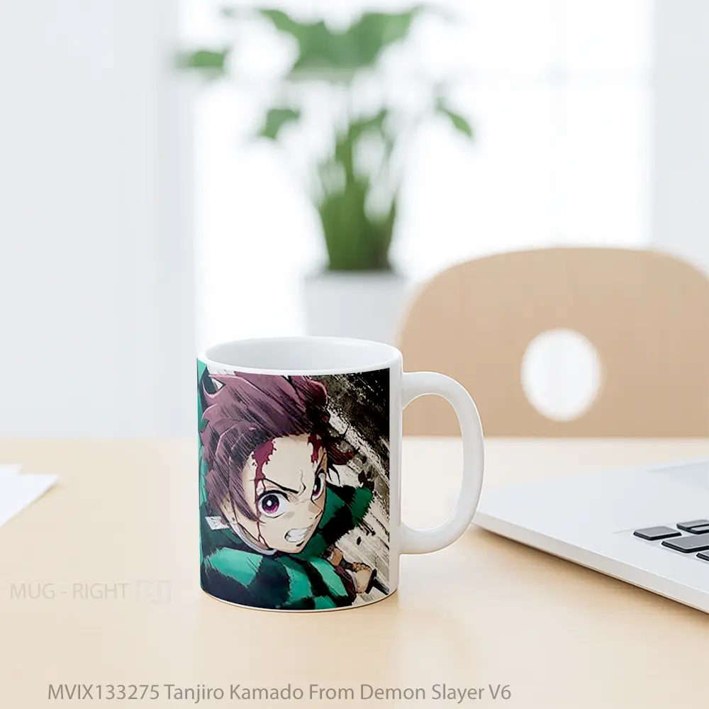 Mug Tanjiro Kamado From Demon Slayer V6 Cangkir Anime - All-side / Desain