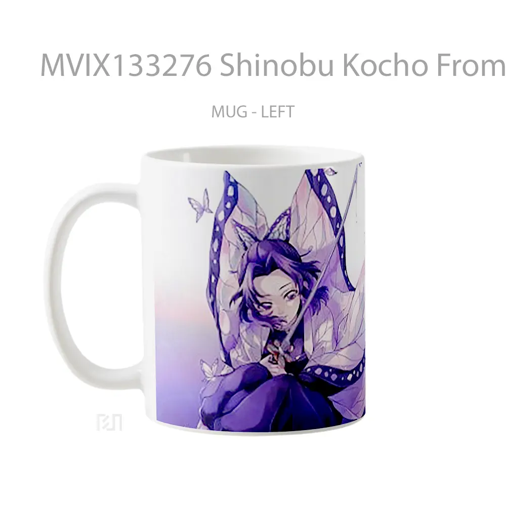 Mug Shinobu Kocho From Demon Slayer V4 Cangkir Anime - All-side / Desain