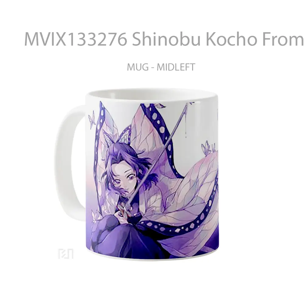Mug Shinobu Kocho From Demon Slayer V4 Cangkir Anime - All-side / Desain