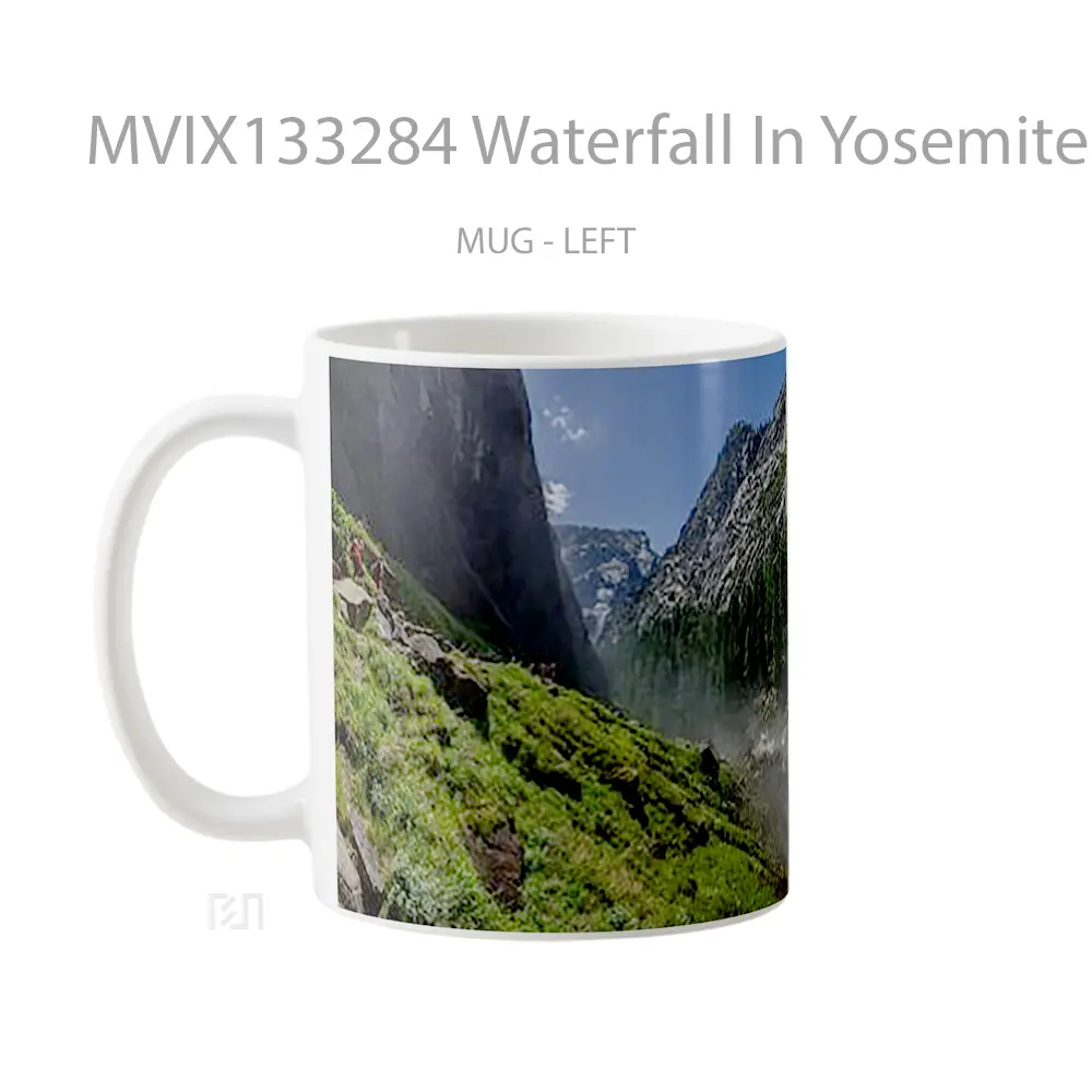 Mug Waterfall In Yosemite National Park Gelas Pemandangan Alam - All-side / Desain