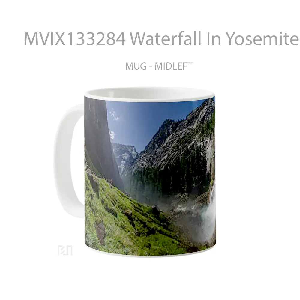 Mug Waterfall In Yosemite National Park Gelas Pemandangan Alam - All-side / Desain
