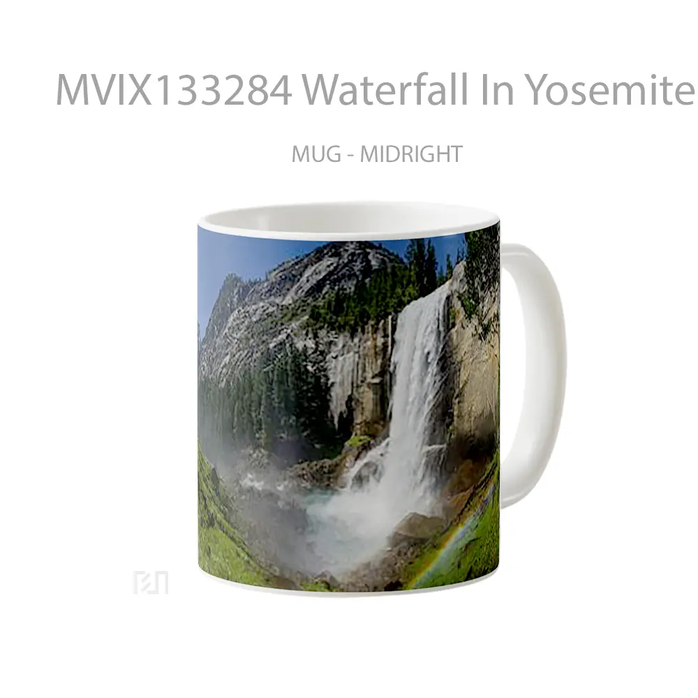 Mug Waterfall In Yosemite National Park Gelas Pemandangan Alam - All-side / Desain