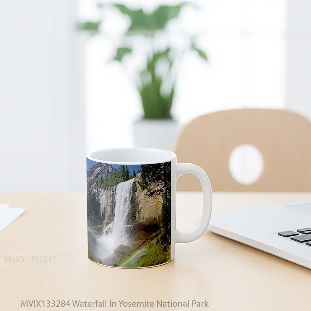 Mug Waterfall In Yosemite National Park Gelas Pemandangan Alam - All-side / Desain