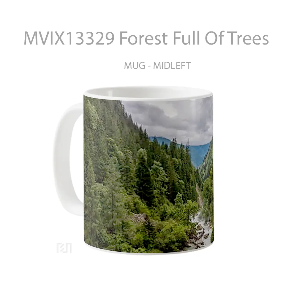 Mug Forest Full Of Trees Gelas Pemandangan Alam - All-side / Desain